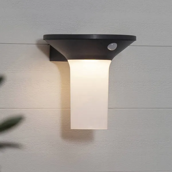 STAR TRADING Lámpara LED solar de pared Valta con detector de movimiento