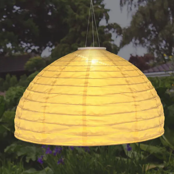 Globo Lámpara colgante LED 33982, blanco, lino, plástico