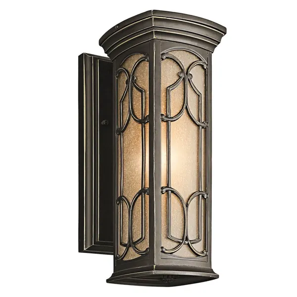 KICHLER Aplique de exterior Franceasi de color bronce