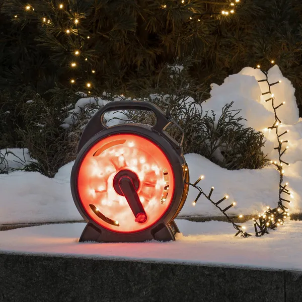 Konstsmide Christmas Cadena de luces LED Compact, blanco cálido, 1200 LED, 26,38 m