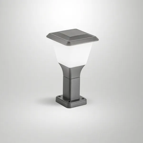 Fabas Luce Baliza Lena, 30 cm, gris oscuro, metal, E27, IP65