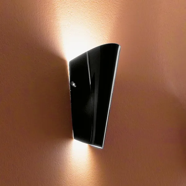 Selène Bloom aplique de pared de cristal, negro