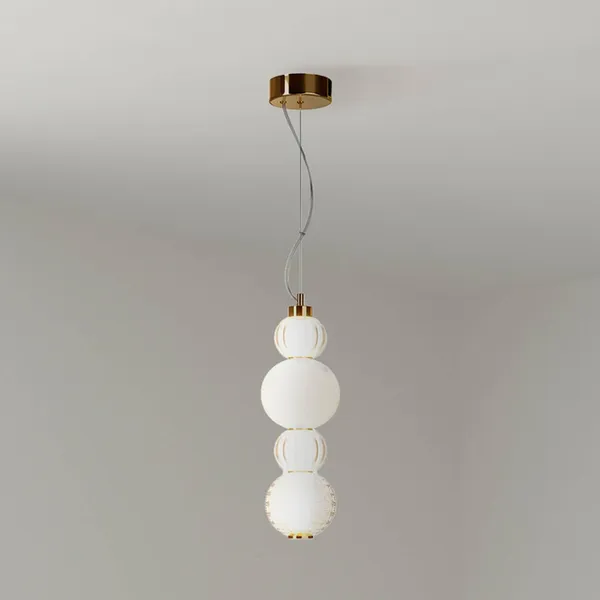 Maytoni lámpara colgante LED Collar, cristal dorado Ø 14,7 cm 3.000 K