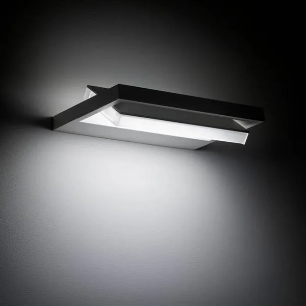 Stilnovo Aplique de pared LED Tablet W1, ancho 24 cm, blanco
