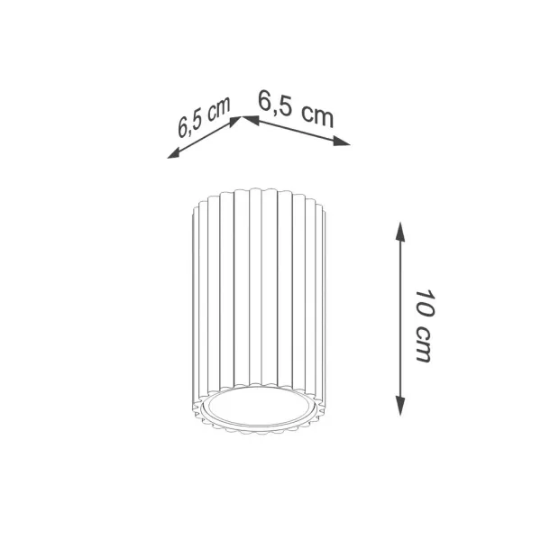 SOLLUX LIGHTING Plafón de carbono, color dorado, altura 10 cm, aluminio
