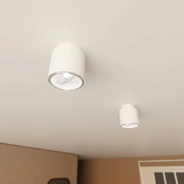 EMIBIG LIGHTING Plafón Nano, blanco, 1 luz, metal
