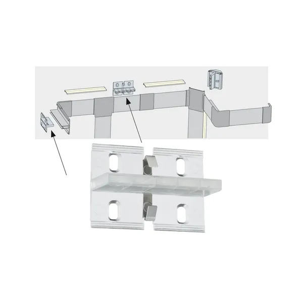 Paulmann Soporte mural Duo Profil para sistema de tiras LED