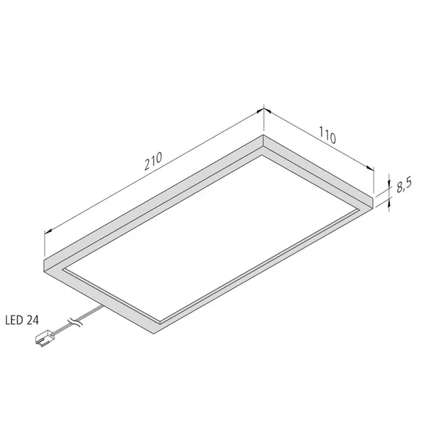 Hera LED bajo mueble Sky Sonar set 3 ud 4.000K acero
