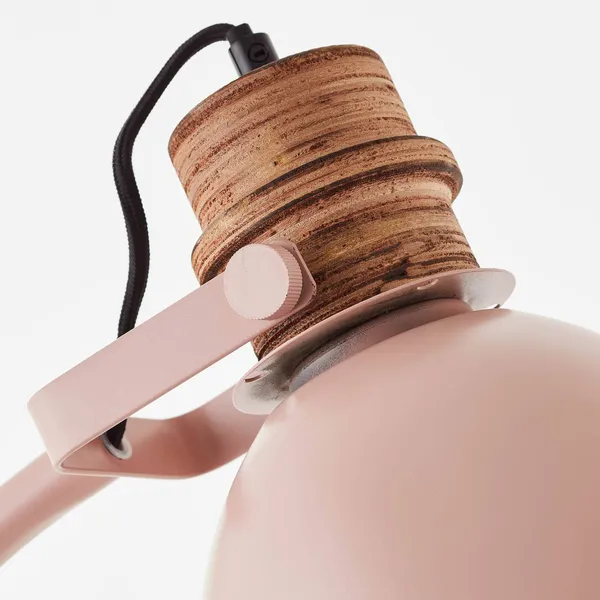 Brilliant Lámpara de pie Erena, cabezal orientable, rosa claro
