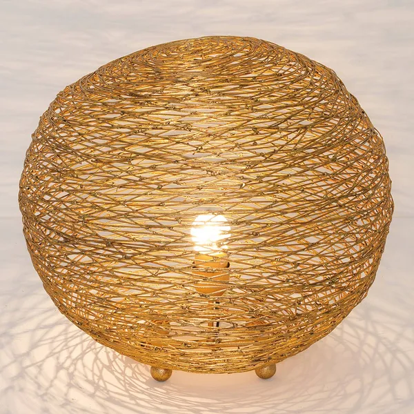 Holländer Lámpara de mesa Campano dorado, 40 cm de diámetro