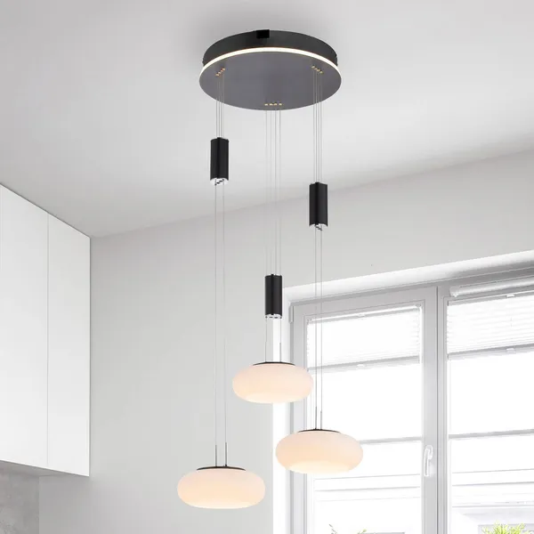 Q-Smart-Home Paul Neuhaus Q-ETIENNE colgante redondo, negro