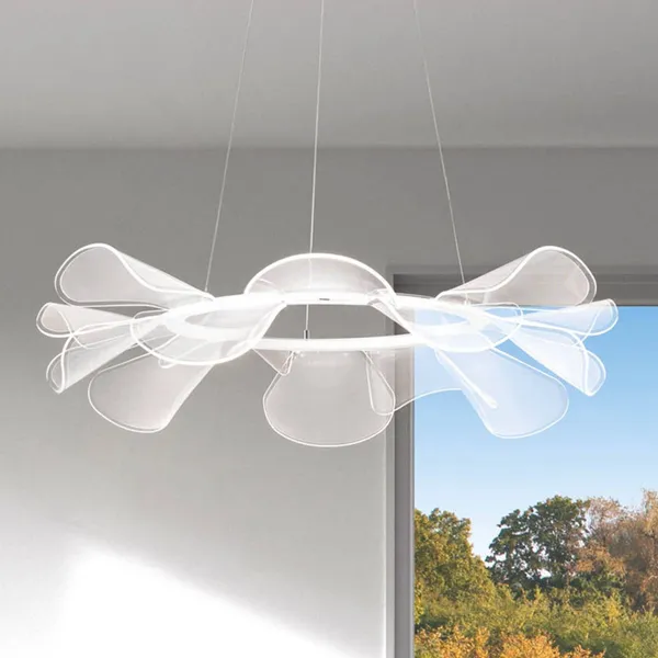 Fabas Luce Lámpara colgante LED Sylvie, redondo, Ø 72 cm