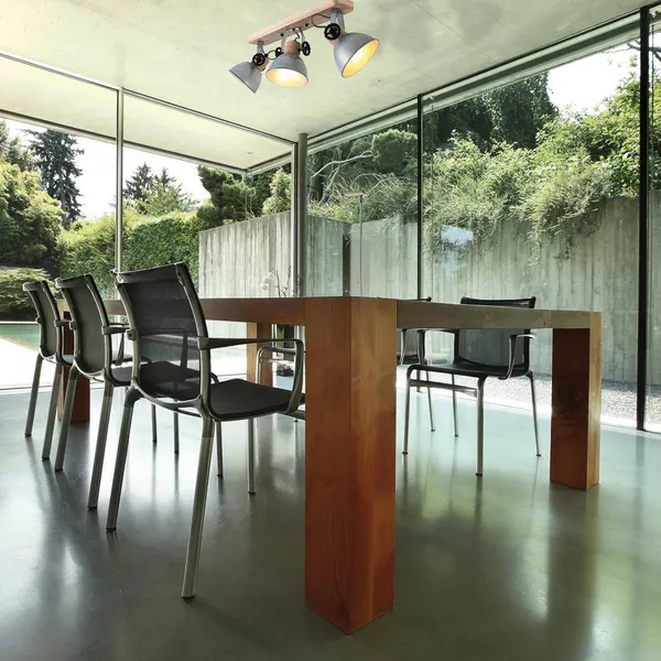 Steinhauer Foco de techo Gearwood 3 luces alargado, antracita