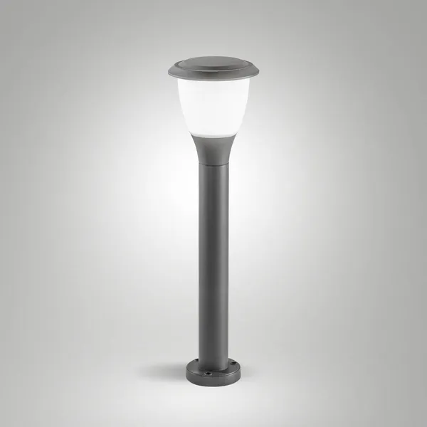 Fabas Luce Bolardo luminoso Thiago, 60 cm, gris oscuro, metal, E27, IP65