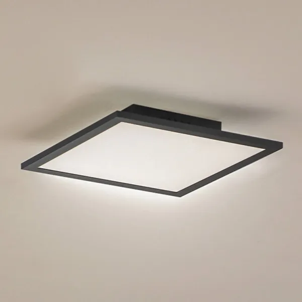 Panel LED Enhife de Lindby, negro, 30 x 30 cm, metal, 4000 K