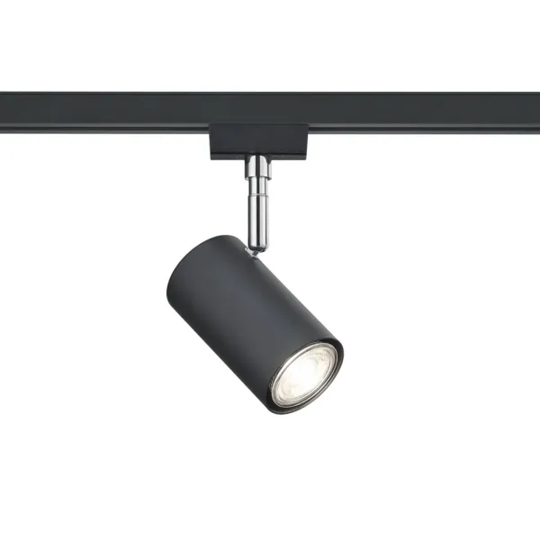 Trio Lighting Foco de riel DUOline 782401, Ø 6 cm, negro, 2 fases, GU10