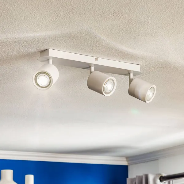 Luminex Downlight Modo de acero inoxidable, blanco, 3 luces