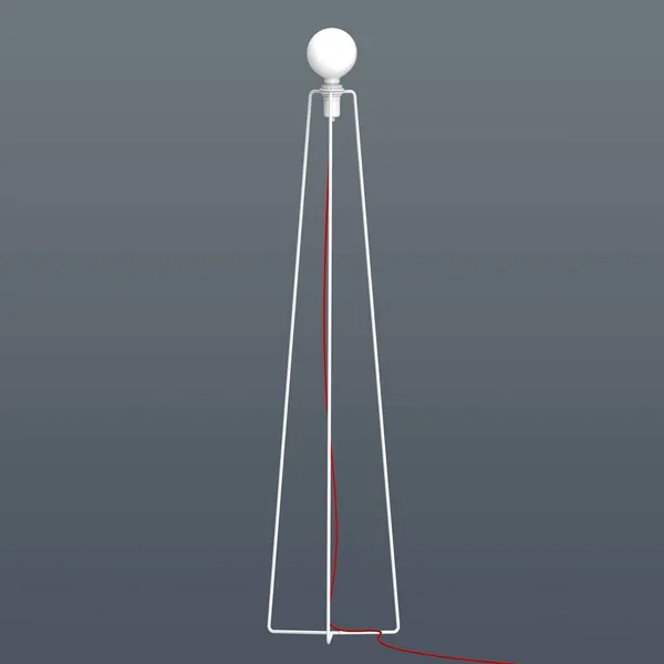 GRUPA Model M3 lámpara pie LED blanco cable rojo