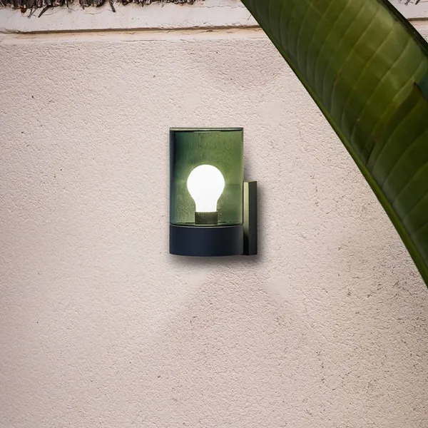 FARO BARCELONA Aplique de exterior Kila, gris humo