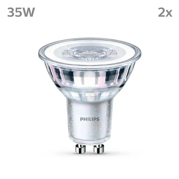 Philips bombilla LED GU10 3,5W 275lm 840 claro 36° 2pcs