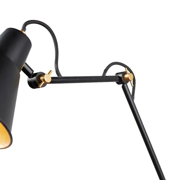 Searchlight Aplique 7403 con 3 articulaciones, negro-dorado