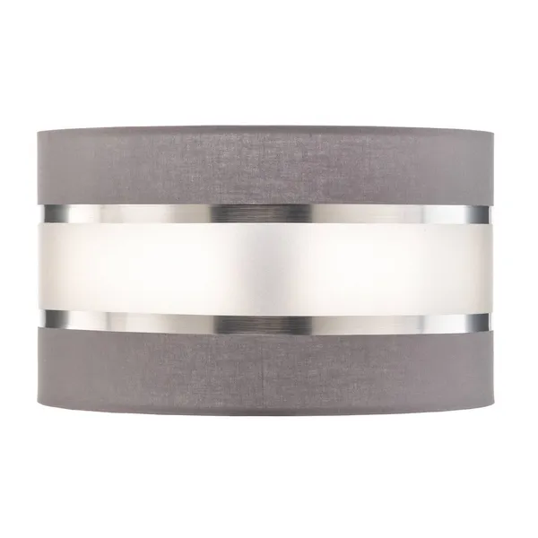 HELAM Pantalla Helen E27 Ø25/altura 15 cm gris/plateado