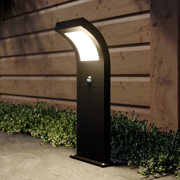Bolardo luminoso LED Advik de Arcchio, 60 cm, antracita, sensor, IP54