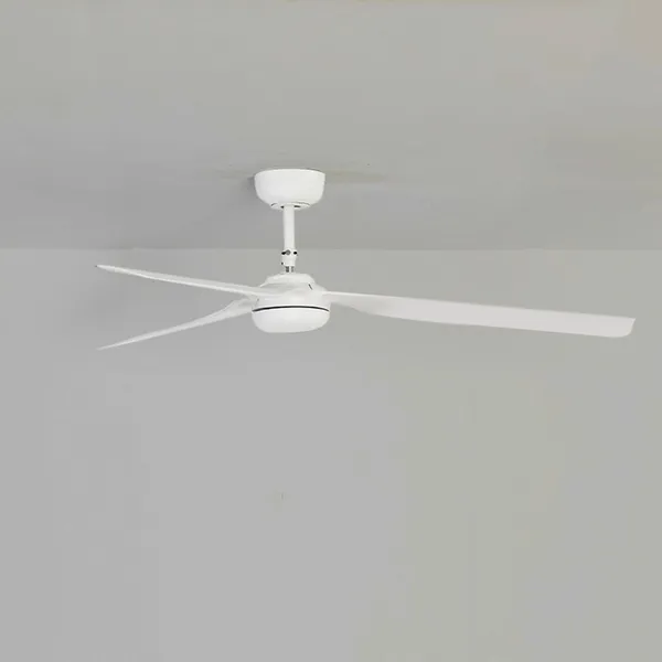 FARO BARCELONA Ventilador de techo Punt M, blanco, CC, silencioso, Ø 130 cm, control remoto