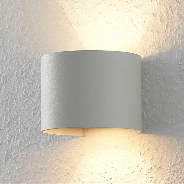 Aplique de pared Arcchio Zuzana, redondo, blanco, G9, 13 cm de ancho