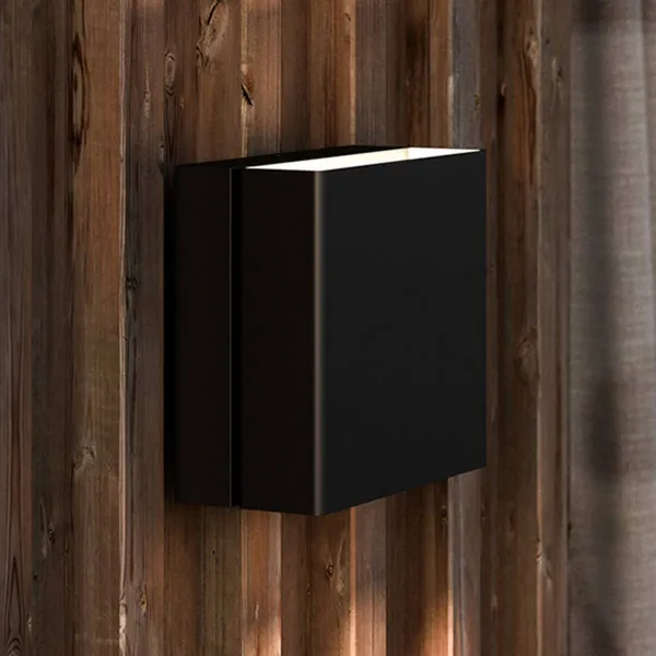 Nordlux Aplique LED de exterior Turn, atenuable, negro