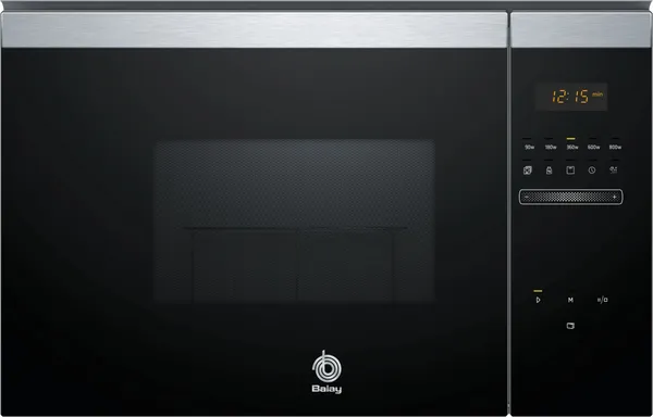 BalayMicroondas integrable con grill Cristal negro - acero inox, Acero inoxidable 3CG4172X2