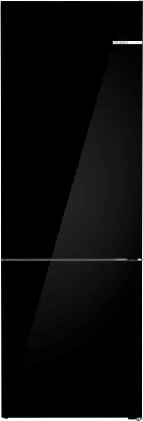 Bosch Serie 6 Frigorífico combinado de libre instalación, Acabado en cristal 203 x 70 cm Negro, Total NoFrost KGN49LBCF