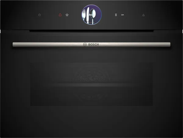 Bosch Serie 8 Horno compacto con vapor 60 x 45 cm Negro CSG7361B1