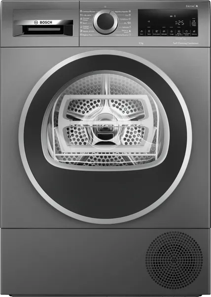 Bosch Serie 6 Secadora con bomba de calor 9 kg Gris-hierro fundido WQG245DRES