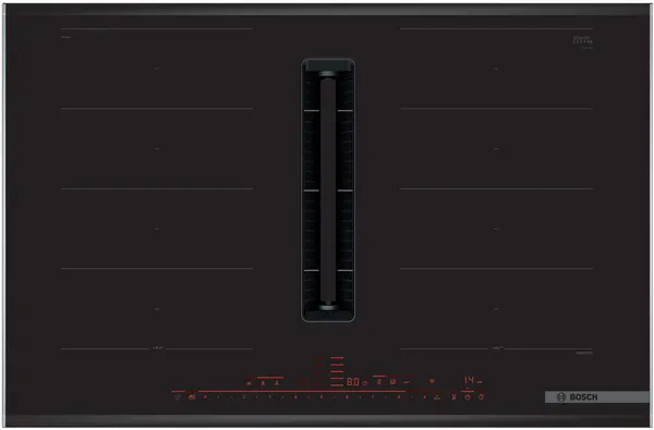 Bosch Serie 8 Placa de inducción con extractor integrado 80 cm con perfiles PXX875D67E