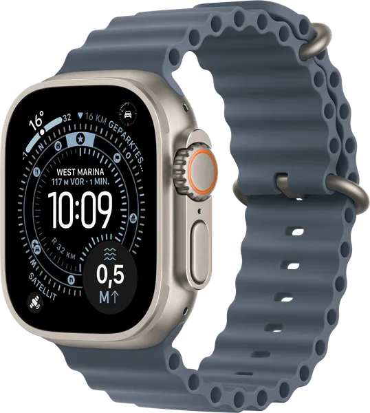 Apple Watch Ultra 3 GPS + Cellular, caja de titanio, correa Ocean, 49 mm