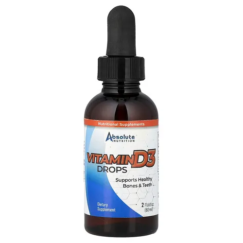 Absolute Nutrition, Vitamina D3 en gotas, 60 ml (2 oz. líq.)