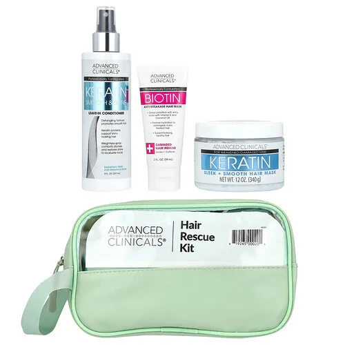 Advanced Clinicals, Exclusivo de iHerb, Kit para restaurar el cabello, 4 productos