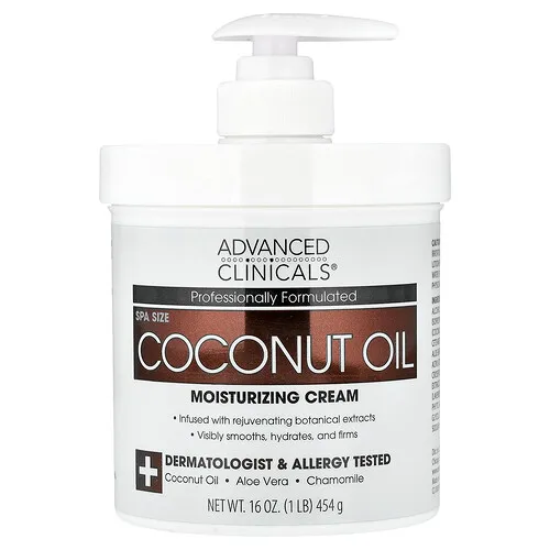 Advanced Clinicals, Crema humectante con aceite de coco, 454 g (16 oz)