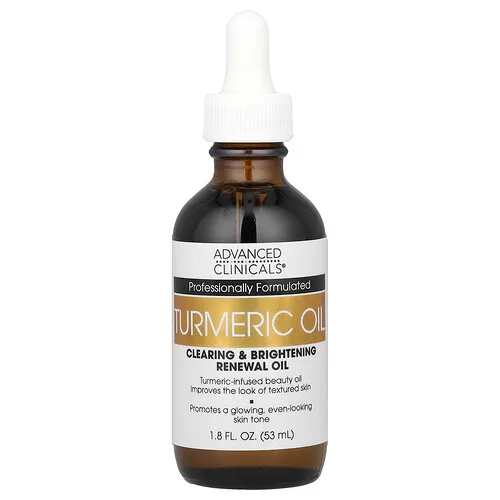 Advanced Clinicals, Aceite de cúrcuma, Ideal para pieles con problemas, 53 ml (1,8 oz. Líq.)