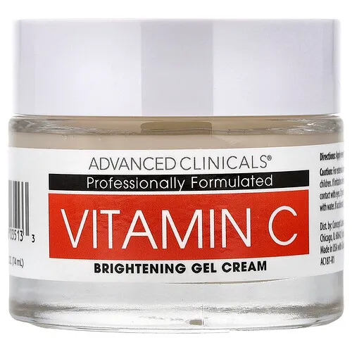 Advanced Clinicals, Crema iluminadora en gel con vitamina C, 74 ml (2,5 oz. líq.)