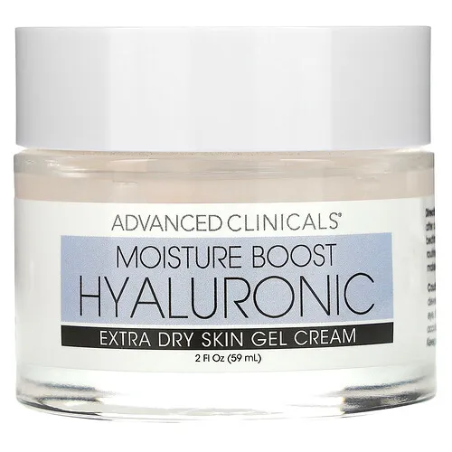 Advanced Clinicals, Potencia hialurónica para la humectación, Crema en gel para pieles extrasecas, 59 ml (2 oz. líq.)