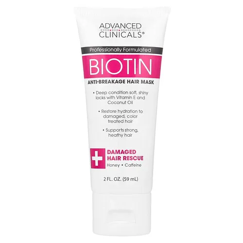 Advanced Clinicals, Biotina, Mascarilla capilar antiquiebre, 59 ml (2 oz. líq.)