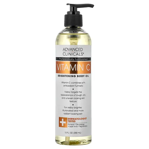 Advanced Clinicals, Vitamina C, Aceite corporal iluminador, 355 ml (12 oz. líq.)