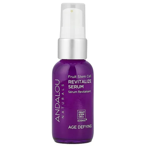 Andalou Naturals, Suero revitalizante con Resveratrol Q10, desafío de la edad, 1,1 oz fluidas (32 ml)