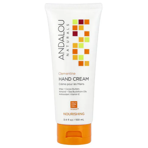 Andalou Naturals, Crema para manos, Clementina, 100 ml (3,4 oz. líq.)