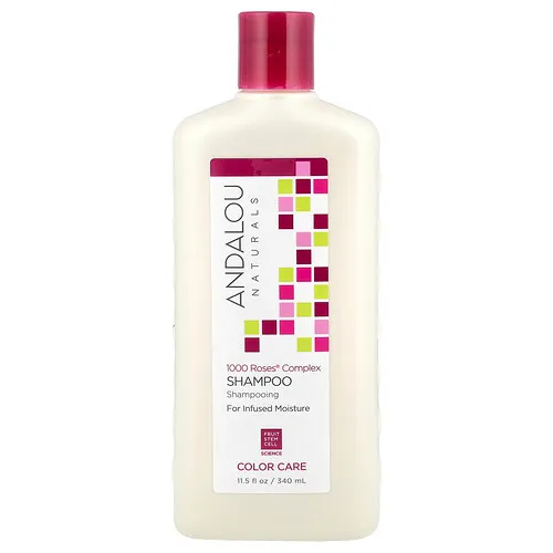 Andalou Naturals, Champú, Cuidado del cabello teñido, Complejo 1000 Roses®, 340 ml (11,5 oz. líq.)