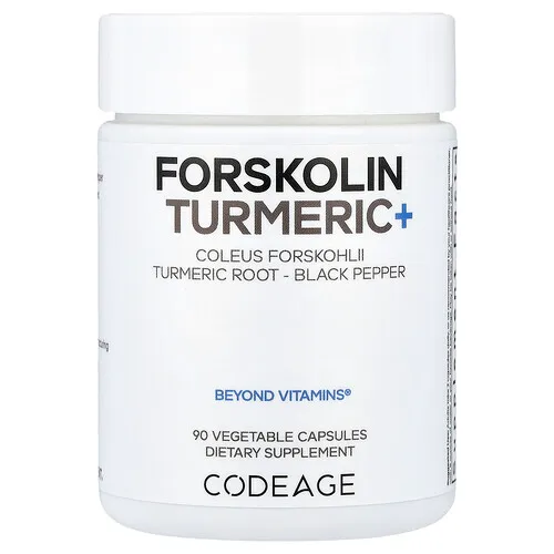 Codeage, Forskolin Turmeric+, 90 cápsulas vegetales