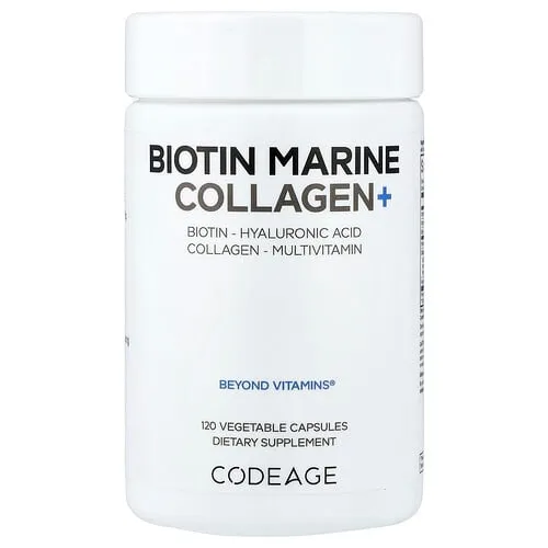 Codeage, Colágeno marino con biotina y más, 120 cápsulas vegetales
