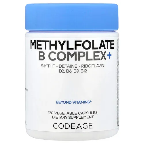 Codeage, Complejo de vitaminas B y metilfolato, 120 cápsulas vegetales